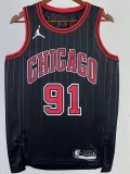 2022-23 BULLS RODMAN #91 Black Top Quality Hot Pressing NBA Jersey (Trapeze Edition) 飞人版