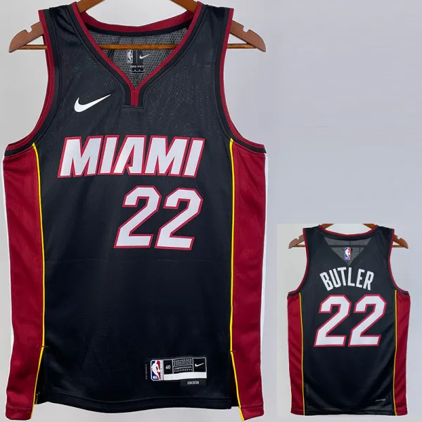 2022-23 HEAT BUTLER #22 Black Top Quality Hot Pressing NBA Jersey (V领）