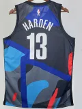 2023-24 NETS HARDEN #13 Blue Black City Edition Top Quality Hot Pressing NBA Jersey