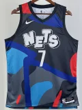 2023-24 NETS DURANT #7 Blue Black City Edition Top Quality Hot Pressing NBA Jersey