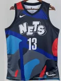 2023-24 NETS HARDEN #13 Blue Black City Edition Top Quality Hot Pressing NBA Jersey