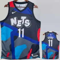 2023-24 NETS IRVING #11 Blue Black City Edition Top Quality Hot Pressing NBA Jersey