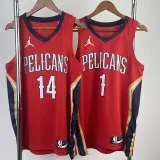 2022-23 Pelicans INGRAM #14 Red Top Quality Hot Pressing NBA Jersey (Trapeze Edition) 飞人版