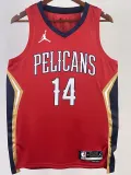 2022-23 Pelicans INGRAM #14 Red Top Quality Hot Pressing NBA Jersey (Trapeze Edition) 飞人版