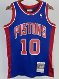 1988-89 OKC RODMAN #10 Blue Retro Top Quality Hot Pressing NBA Jersey