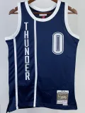 2015-16 OKC WESTBROOK #0 Royal Blue Retro Top Quality Hot Pressing NBA Jersey
