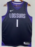 2017-18 SUNS BOOKER #1 Royal Blue City Edition Top Quality Hot Pressing NBA Jersey