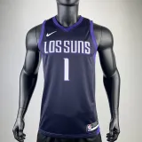 2017-18 SUNS BOOKER #1 Royal Blue City Edition Top Quality Hot Pressing NBA Jersey