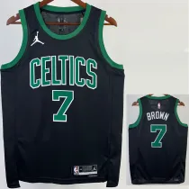 2022-23 CELTICS BROWN #7 Black Top Quality Hot Pressing NBA Jersey (Trapeze Edition) 飞人版