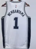 2022-23 SA Spurs WEMBANYAMA #1 White Top Quality Hot Pressing NBA Jersey