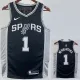 2022-23 SA Spurs WEMBANYAMA #1 Black Top Quality Hot Pressing NBA Jersey