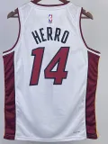 2022-23 HEAT HERRO #14 White Top Quality Hot Pressing NBA Jersey (V领）