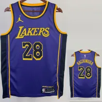 2022-23 LAKERS HACHIMURA #28 Purple Top Quality Hot Pressing NBA Jersey (Trapeze Edition)