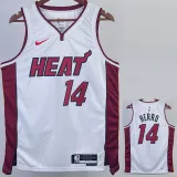 2022-23 HEAT HERRO #14 White Top Quality Hot Pressing NBA Jersey (V领）