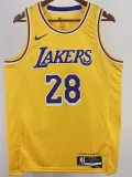 2022-23 LAKERS HACHIMURA #28 Yellow Top Quality Hot Pressing NBA Jersey(圆领)