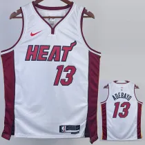 2022-23 HEAT ADEBAYO #13 White Top Quality Hot Pressing NBA Jersey (V领）