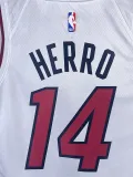 2022-23 HEAT HERRO #14 White Top Quality Hot Pressing NBA Jersey (V领）