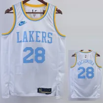 2022-23 LAKERS HACHIMURA #28 White Retro Top Quality Hot Pressing NBA Jersey