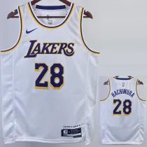 2022-23 LAKERS HACHIMURA #28 White Top Quality Hot Pressing NBA Jersey(圆领)
