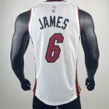 2022-23 HEAT JAMES #6 White Top Quality Hot Pressing NBA Jersey (V领）