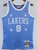 2004-05 LAKERS BRYANT #8 Sky Blue Retro Top Quality Hot Pressing NBA Jersey(圆领）