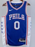 2022-23 76ERS MAXEY #0 Blue Top Quality Hot Pressing NBA Jersey (V领）