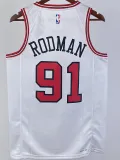 2022-23 BULLS RODMAN #91 White Top Quality Hot Pressing NBA Jersey