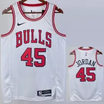 2022-23 BULLS JORDAN #45 White Top Quality Hot Pressing NBA Jersey