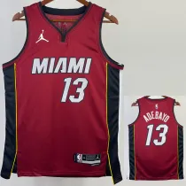 2022-23 HEAT ADEBAYO #13 Red Top Quality Hot Pressing NBA Jersey (Trapeze Edition) 飞人版
