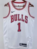 2022-23 BULLS ROSE #1 White Top Quality Hot Pressing NBA Jersey
