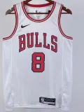 2022-23 BULLS LAVINE #8 White Top Quality Hot Pressing NBA Jersey