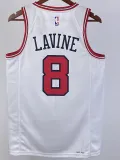 2022-23 BULLS LAVINE #8 White Top Quality Hot Pressing NBA Jersey