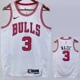 2022-23 BULLS WADE #3 White Top Quality Hot Pressing NBA Jersey