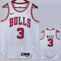 2022-23 BULLS WADE #3 White Top Quality Hot Pressing NBA Jersey