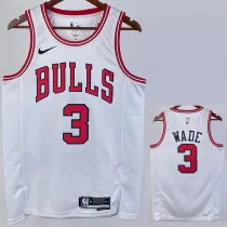 2022-23 BULLS WADE #3 White Top Quality Hot Pressing NBA Jersey