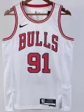 2022-23 BULLS RODMAN #91 White Top Quality Hot Pressing NBA Jersey