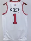 2022-23 BULLS ROSE #1 White Top Quality Hot Pressing NBA Jersey