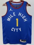 2020-21 Nuggets PORTER JR. #1 Blue Top Quality Hot Pressing NBA Jersey (Trapeze Edition) 飞人版