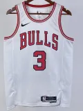 2022-23 BULLS WADE #3 White Top Quality Hot Pressing NBA Jersey