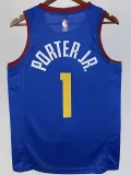 2020-21 Nuggets PORTER JR. #1 Blue Top Quality Hot Pressing NBA Jersey (Trapeze Edition) 飞人版