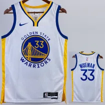 2022-23 WARRIORS WISEMAN #33 White Top Quality Hot Pressing NBA Jersey (V领)