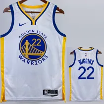 2022-23 WARRIORS WIGGINS #22 White Top Quality Hot Pressing NBA Jersey (V领)