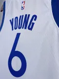 2022-23 WARRIORS YOUNG #6 White Top Quality Hot Pressing NBA Jersey (V领)