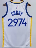 2022-23 WARRIORS CURRY #2.974 White Top Quality Hot Pressing NBA Jersey (V领)