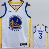 2022-23 WARRIORS POOLE #3 White Top Quality Hot Pressing NBA Jersey (V领)