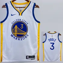 2022-23 WARRIORS POOLE #3 White Top Quality Hot Pressing NBA Jersey (V领)