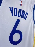 2022-23 WARRIORS YOUNG #6 White Top Quality Hot Pressing NBA Jersey (V领)