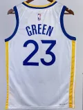 2022-23 WARRIORS GREEN #23 White Top Quality Hot Pressing NBA Jersey (V领)