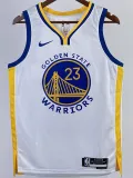 2022-23 WARRIORS GREEN #23 White Top Quality Hot Pressing NBA Jersey (V领)