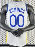 2022-23 WARRIORS KUMINGA #00 White Top Quality Hot Pressing NBA Jersey (V领)